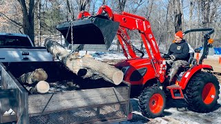 No Grapple, No Problem - Unloading Logs In The Woodyard