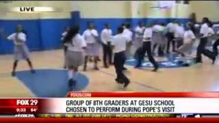 Fox 29 Live Broadcast at Gesu School with Dancing with the Students!