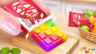 Beautiful Rainbow KITKAT Bar Decoration 🌈🤩 Top Miniature Dessert Ideas Must Try by Little Cakery