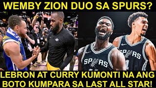 Lebron at Curry 3RD lang sa 1ST RETURN ng All Star Voting | Wemby Zion Duo sa Spurs?