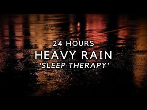 FAST Sleep with Heavy Rain for 24 Hours, Deep Rain Sounds for Insomnia Help