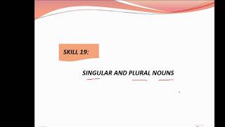 Belajar TOEFL Bagi Pemula. Structure Skill 19  (Singular and Plural Nouns).