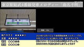 【単発・1.6c】東京駅総武4番線発車メロディー「曲名不明」