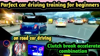 Parfect car driving training for beginners | left right judgement on road traffic | Saini car drive