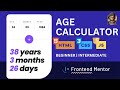 Age calculator app - Frontend Mentor - HTML CSS JAVASCRIPT