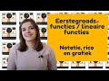 Eerstegraadsfuncties / lineaire functies - Notatie, rico en grafiek│BijlesHuis