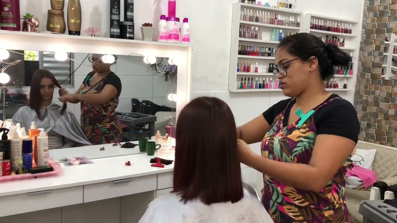 Passo A Passo De Corte Long Bob + Semi Definitiva. - YouTube