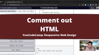 Comment out HTML (Basic HTML and HTML5) freeCodeCamp Tutorial