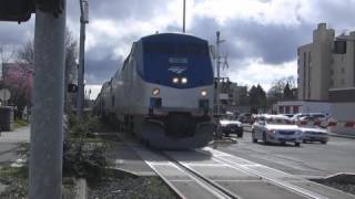 (HD)Amtrak's#115 Coast Starlight (3-20-09) Salem Oregon