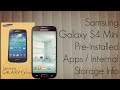 Samsung Galaxy S4 Mini First Boot - Pre-Installed Apps / Internal Storage Info