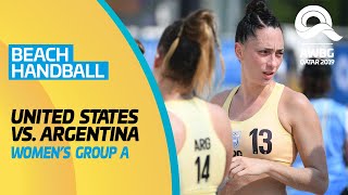Beach Handball - United States vs Argentina | Women's Group A Match | ANOC World Beach Games 2019