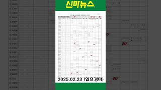 [일요경마] 《신마뉴스》 25년 2월 23일 출주마【체크보기】✔️ / skrace TV / 우등경마 시리즈👍/ #Shorts