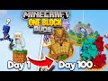 We Survived 100 Days on DUO ONE BLOCK in Minecraft