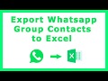 How to Export Whatsapp Group Contacts to Excel 2020 (One Click)