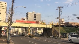 越中島支線(小名木川線)国鉄色DE10+ロンチキ工臨が下町をゆく (2)