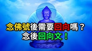 念佛號後需要回向嗎？念後回向文！【佛教因果】