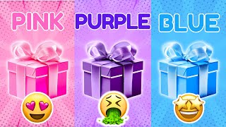 Choose One Gift... Pink, Purple and Blue edition! 2good and 1bad! 3giftboxchallenge | QUIZ BLISS