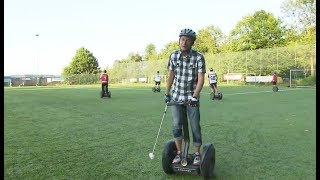 Segway Polo: SAT.1-Reporter testet Trendsportart in Hannover