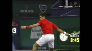 Weird: Novak Djokovic Plays Drunk against Del Potro at Shanghai Masters !!