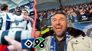 DOMPÉ HAMMER rettet HSV 2:2 im NORDDUELL - HSV vs. Hannover 96 Stadionvlog | Bardia Barati