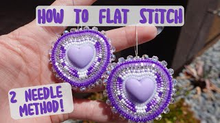 How to Flat Stitch | 2 Needle Beading