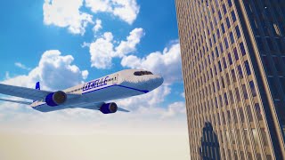 Realistic Plane Crashes vs Buildings #9 | Teardown