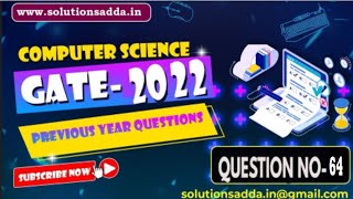 GATE 2022 | OS | PAGE REPLACEMENT | SOLUTIONS ADDA | CS TEST SERIES | PYQS | EXPLAINED BY POOJA