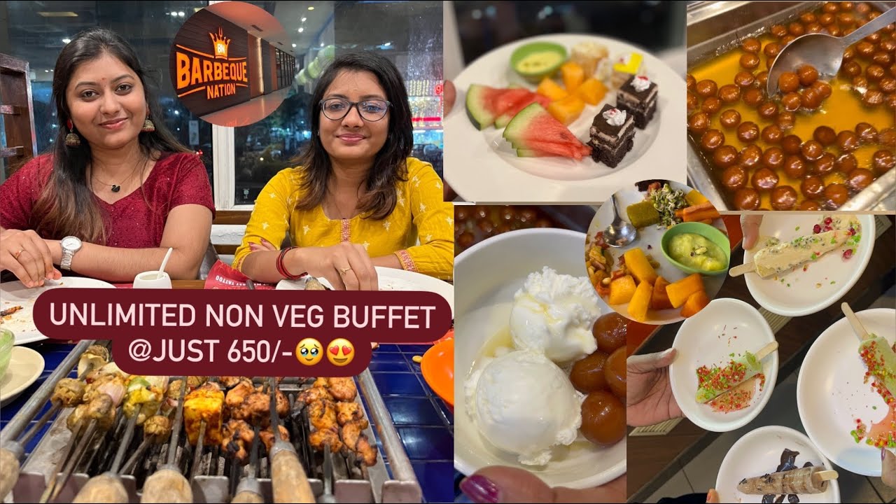 Barbeque Nation👑 Unlimited Non-Veg🍗 Buffet@just 650/- |Unlimited ...