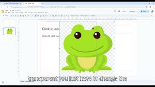 Insert Image with transparent background in google slides