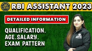 RBI ASSISTANT 2023 DETAILED INFORMATION || BANKING WALLAH