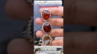 Natural aqeeq stone ring