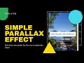 What is parallax effect in websites? How to create simple parallax effect using HTML and CSS?