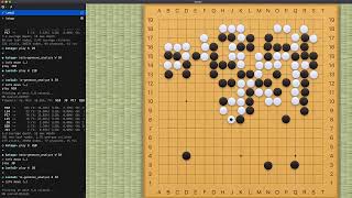 Leela Zero(B)(7D) vs KataGo(W)(8D) Komi 6.5