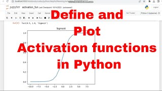 Plot different activation function in Python / Plot sigmoid, Relu, Tanh Activation functions Python