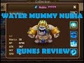 Summoners War -  Water Mummy Nubia Review! Water Mummy Runes, Skills, Review