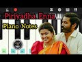 Piriyadha Enna | Easy Piano Notes | Pattas | Dhanush | Sneha | Vivek Mervin