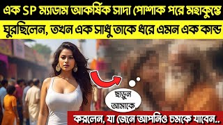 আকৃষ্ট পোশাক পরে SP ম্যাডাম মহাকুম্ভে ঘুরছিলেন, তখন এক সাধু তাকে টেনে নিয়ে এমন এক কাণ্ড করলেন, যা..