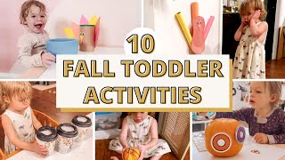 LOW MESS FALL TODDLER ACTIVITIES 1-2 Year olds | Montessori Inspired