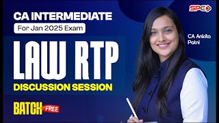 CA Inter Law I RTP Discussion Session I Jan 25 Attempt I CA Ankita Patni