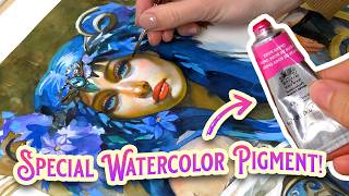 The Secret Behind My Vibrant Colors: Painting with PR122! 🩷 + watercolor painting techniques!