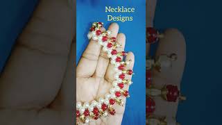 DIY Pearl Necklace designs making / jewellery  making #myhomecrafts