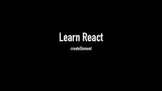 createElement | React Basics
