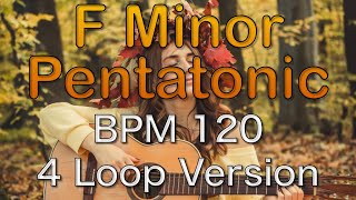 Fマイナーペンタトニックスケール練習(BPM120 4ループ)-F minor pentatonic scale practice bpm120 4Loop-