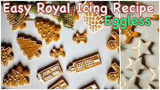 Easy Sugar Cookie Icing Recipe Eggless | Easy Royal Icing Recipe without Eggs