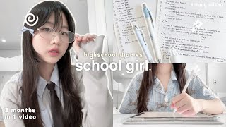 SCHOOL-GIRL diary 🐰🎐: productive school days, yearbook photo, what I eat in a week, exam prep 🪄 ep.3