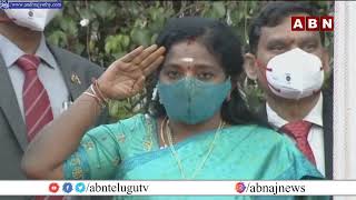 Telangana Governor Tamilisai Soundararajan National Flag Hosting || ABN Telugu