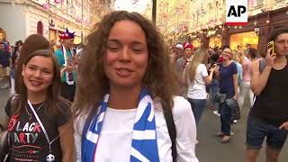 Russia World Cup fans take to the street to celebrate Spain win