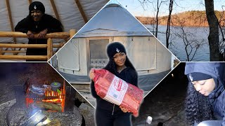 Camping Vlog | WE STAYED IN A YURT !