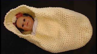 Crochet Baby Sleep bag Cocoon. Easy crochet.