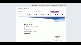 Envie seu certificado por e-mail para múltiplos destinatários via Integração com API.